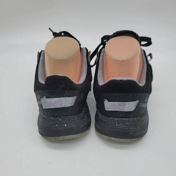 Avia Trail Running Shoes Womens Sz 8 Black Purple Trainers Sneakers Lace UP - Picture 3 of 10